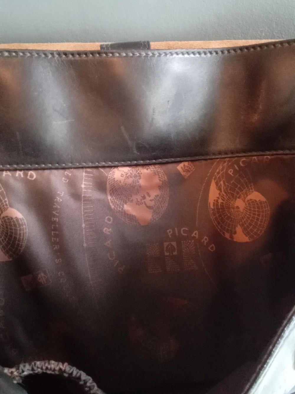 Picard 1928 Black Leather Briefcase Messenger Bag with‎ Shoulder Strap